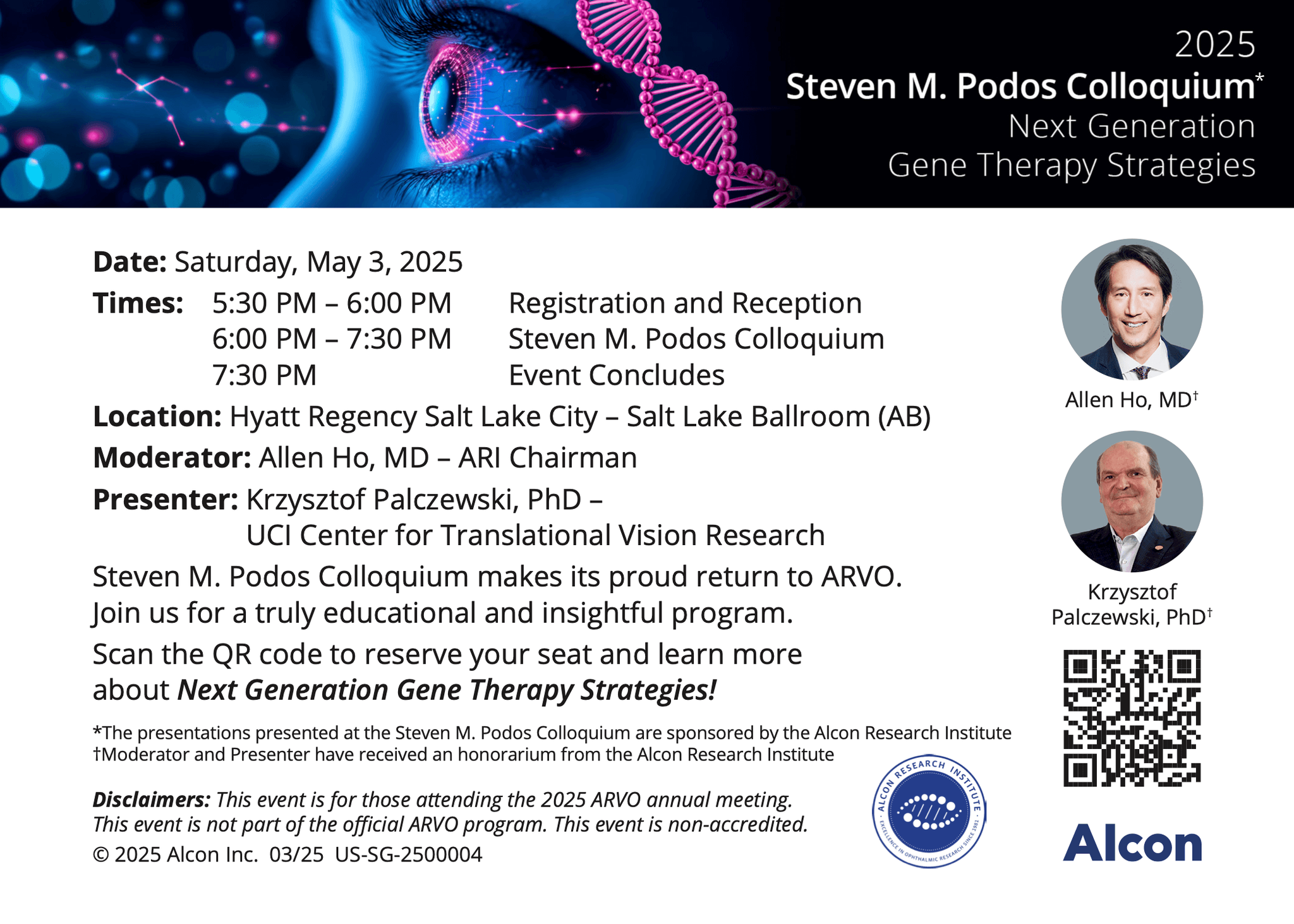 2025 Steven M. Podos Colloquium flyer
